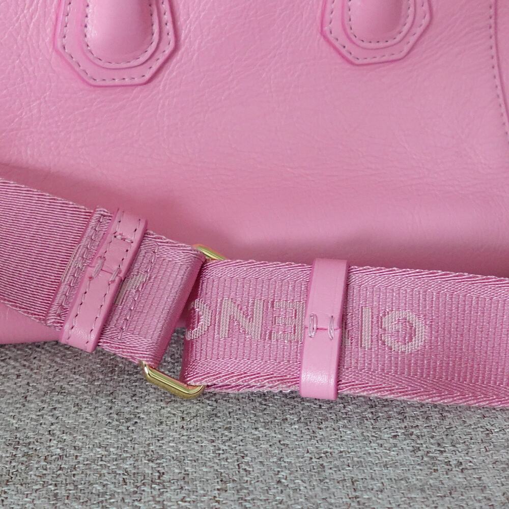 Givenchy Mini Antigona Sport Pink Satchel Crossbody Bag Feminine Girly Barbie - Picture 11 of 16